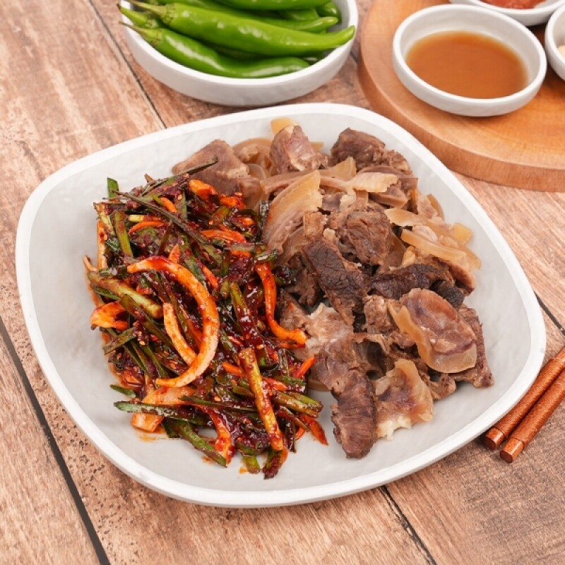 한탄강국밥,한우소머리고기 무침